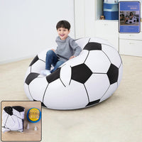 Inflatable soccer ball lounge chair