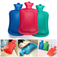 Red rubber hot water bag for pain relief