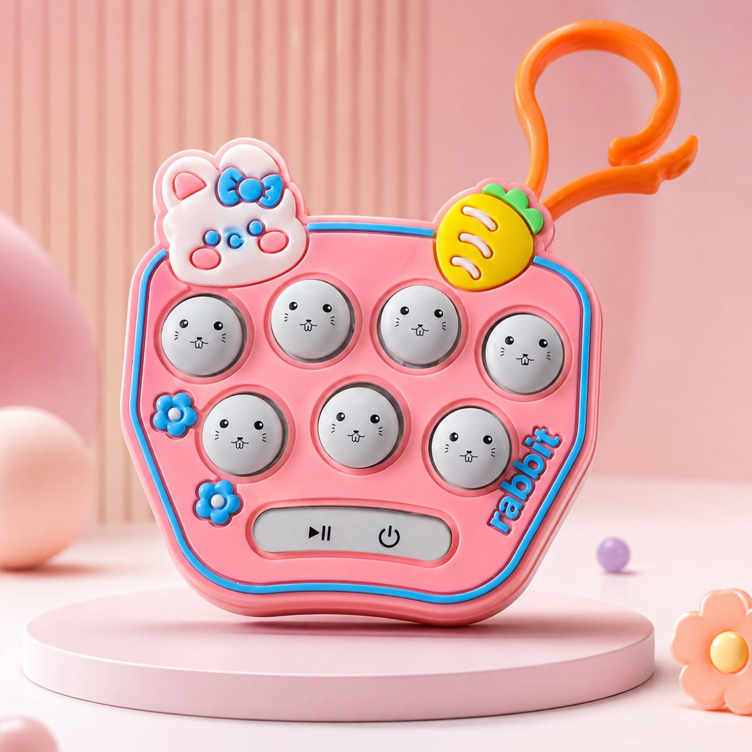 Kids sound button keychain toy with music and sensory features