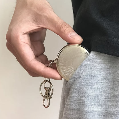 Metal pocket ashtray holder in silver color