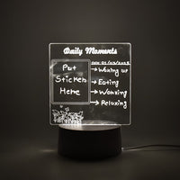 Styleva 3D acrylic decorative lamp on a wooden desk, showcasing its warm glow.