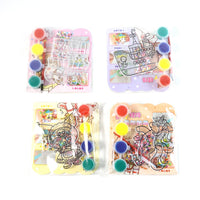 Kids paint coloring and bead craft activity set components