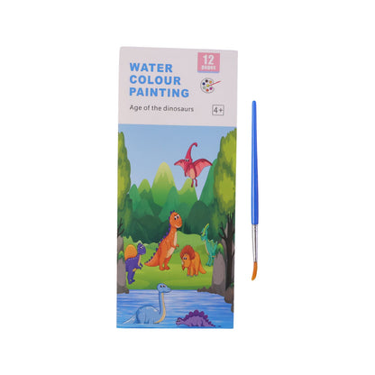 Child-friendly watercolour painting kit with book and brush