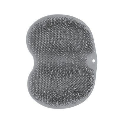 Textured silicone foot scrubber mat for shower use
