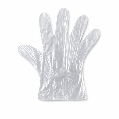 Easy-to-wear transparent disposable gloves