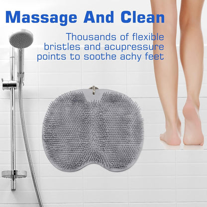 Silicone foot cleaning scrubber mat for personal care
