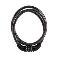 Safora multi-purpose bicycle cable lock with 4-dial combination.