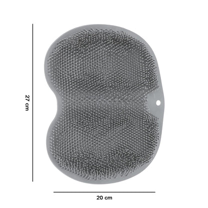 Silicone bathroom foot scrubbing mat detail
