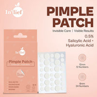 In'lief pimple patch set, acne care, discreet transparent patches