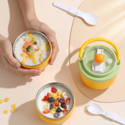 Food grade stainless steel lunch container with leak-proof design
