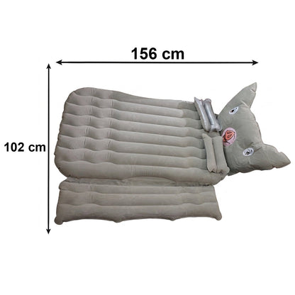 Folded portable car air mattress for easy storage in car or luggage