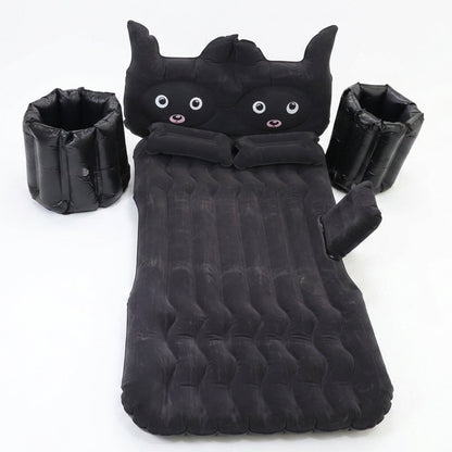 Inflated car travel air mattress supporting restful sleep