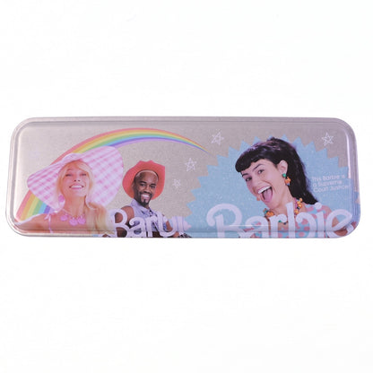 Strong metal school pencil box storage container with accessories
