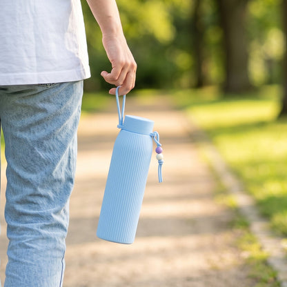 Glass Water Bottle – Stylish & Leakproof for Daily Use