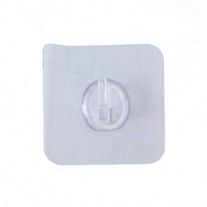 Plastic adhesive wall hook on wardrobe surface