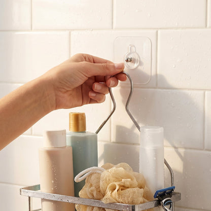 No drill transparent wall hook with metal pin for easy mounting
