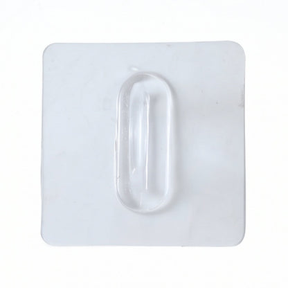 Self-adhesive transparent loop wall hook for home organization