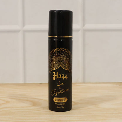 Top view of Signature Haqq alcohol-free body spray