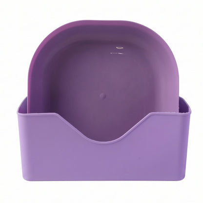 Stackable plastic snack plates with storage stand for easy serving