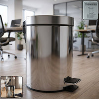 stainless steel pedal dustbin with lid 3 liter