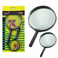 Worko dual-sided magnifying glass set with 75mm and 50mm real glass lenses.