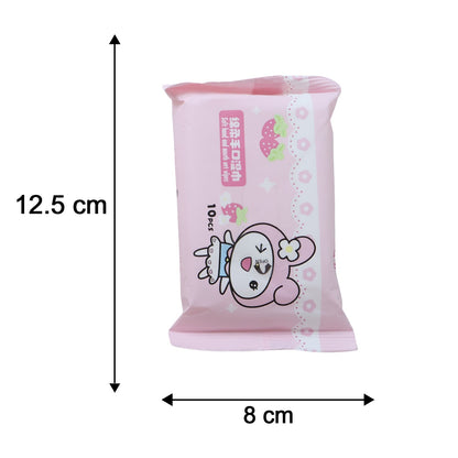 Size reference image of child-friendly wet wipes pack