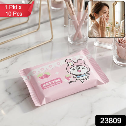 Close-up of cartoon printed wet wipes packaging for kids